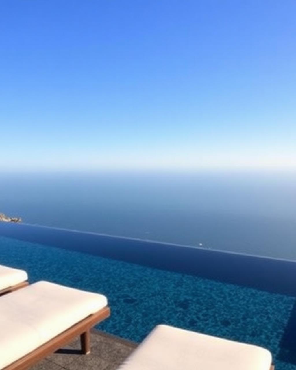 Infinity edge pool overlooking the Atlantic ocean